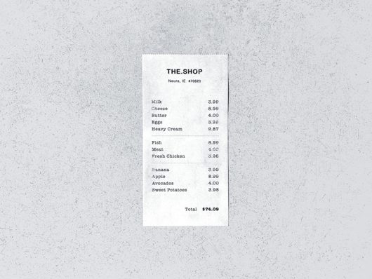 Store Receipt Mockup Store Receipt Mockup