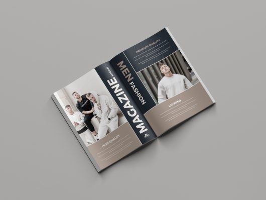 Premium Open Magazine Mockup Premium Open Magazine Mockup