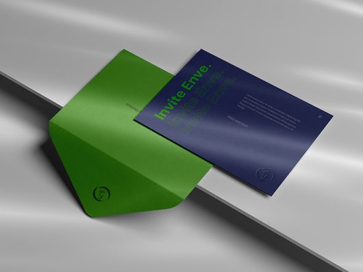 Invite Envelope and Card Mockup
