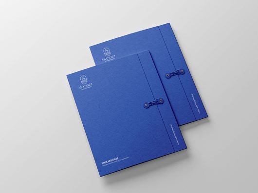 Paper Folders with string Mockup