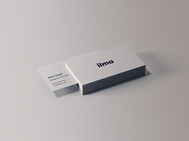 free minimal business card mockup