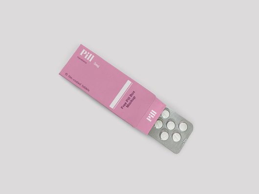 Pills Package Box Mockup