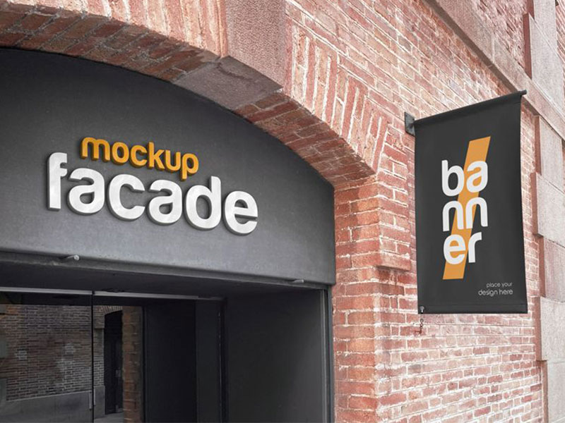 Free Shop Facade Mockup