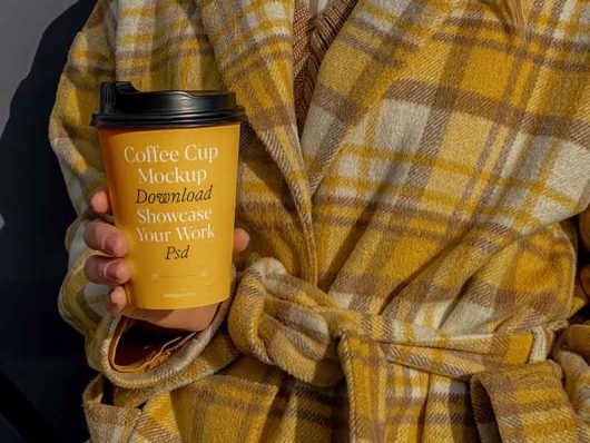 Man Holding Coffee Cup Mockup Man Holding Coffee Cup Mockup