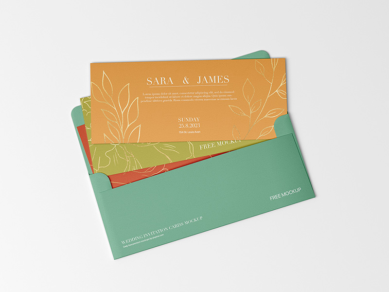 free wedding invitation mockup