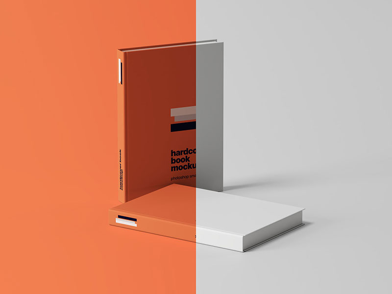 free hardcover books mockup