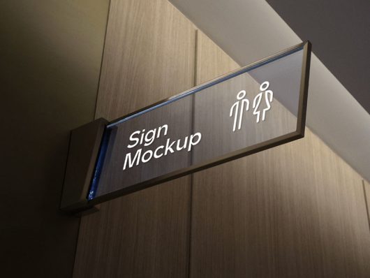 Rectangle Sign Mockup