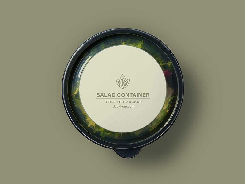 Plastic Salad Container Mockup