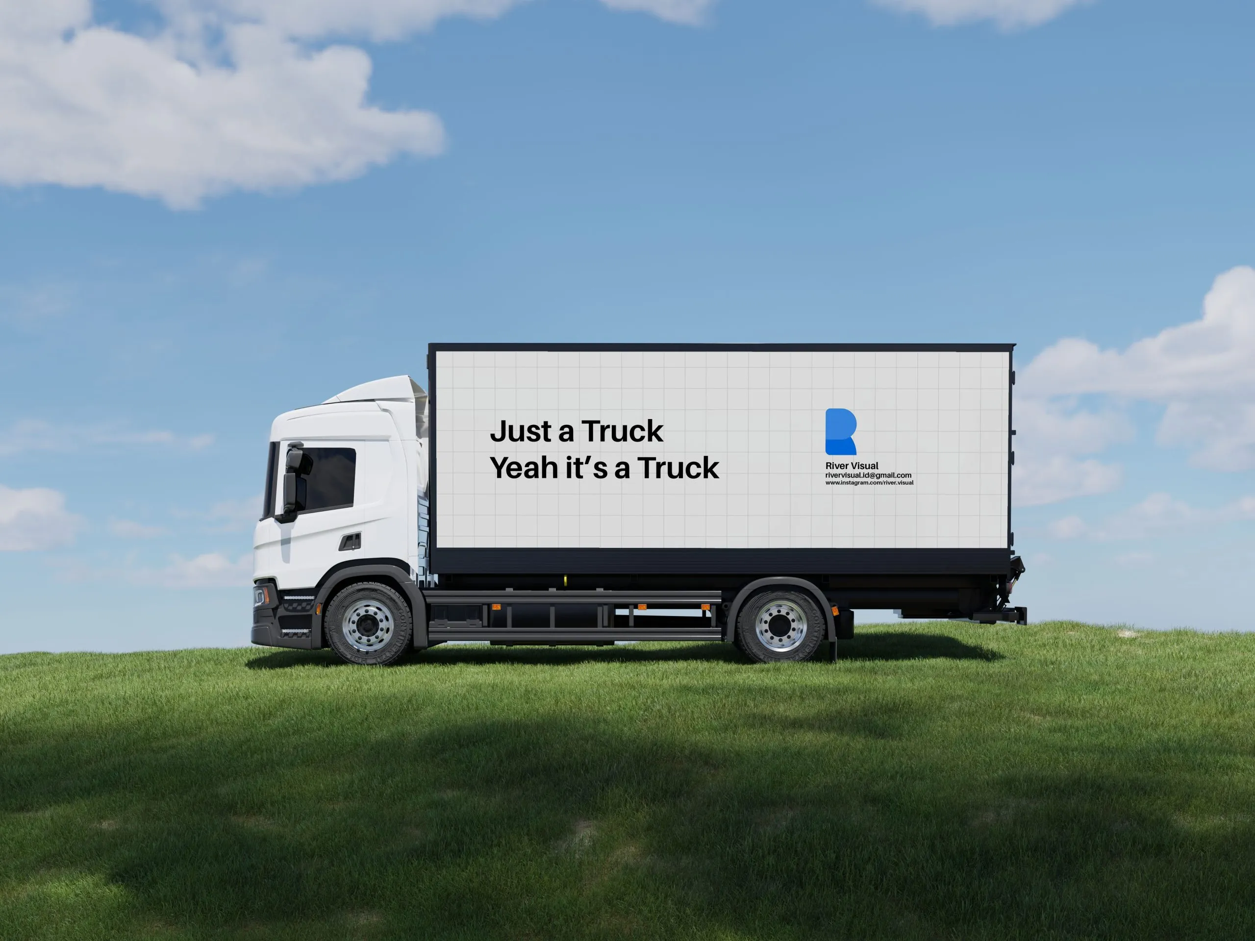 Truck in the Greenfield Mockup