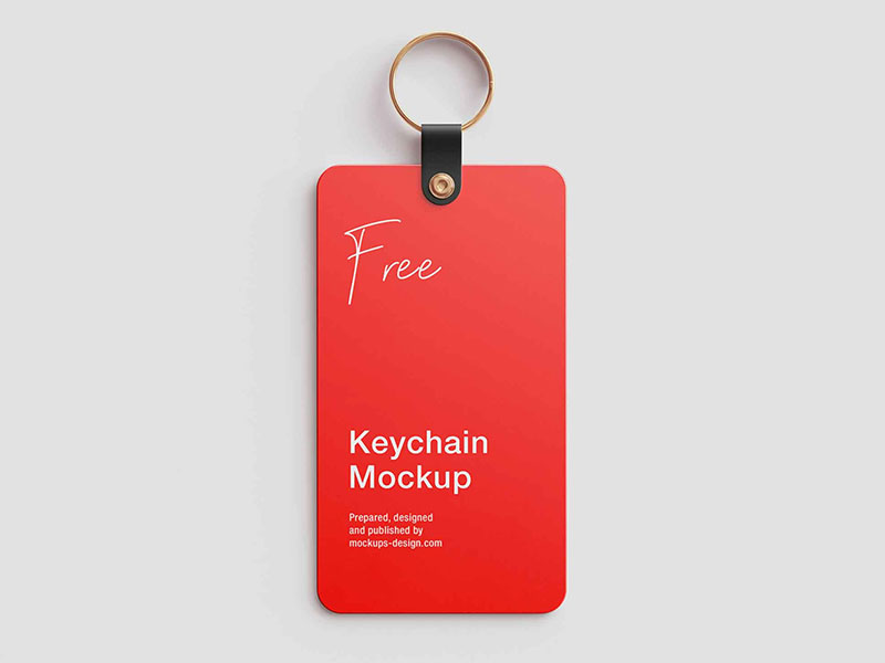 Free Plastic keychain Mockup