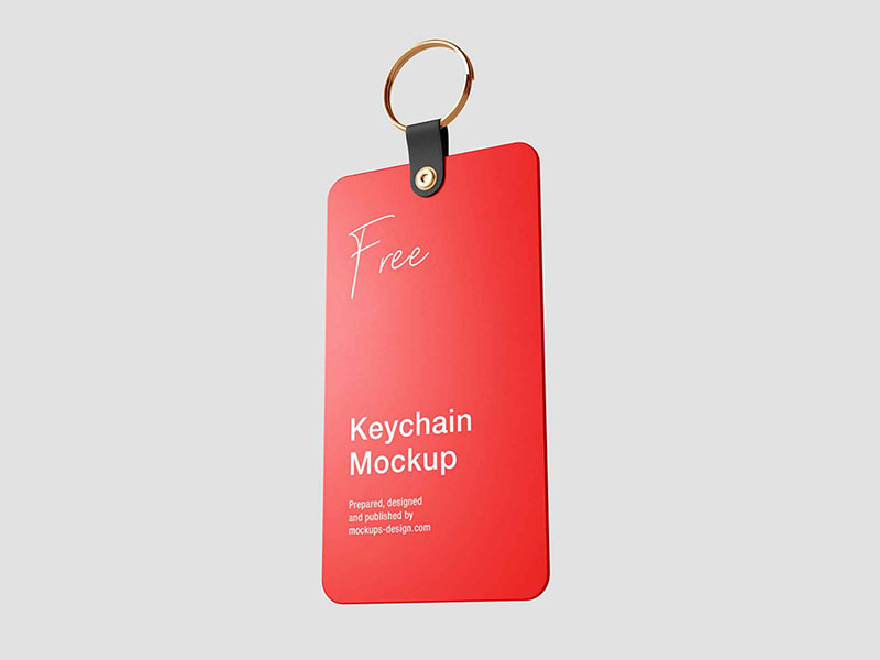 Free Plastic keychain Mockup