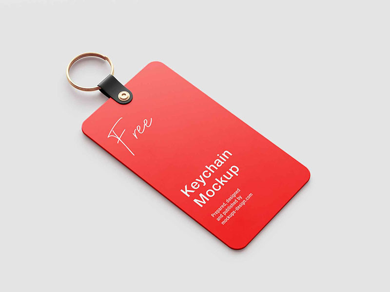 Free Plastic keychain Mockup