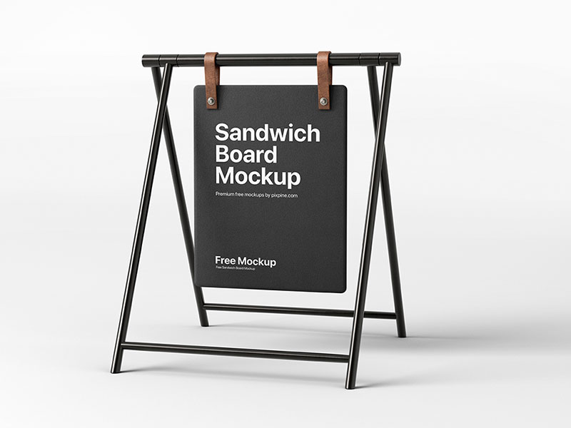 Free Sandwich Board Mockup