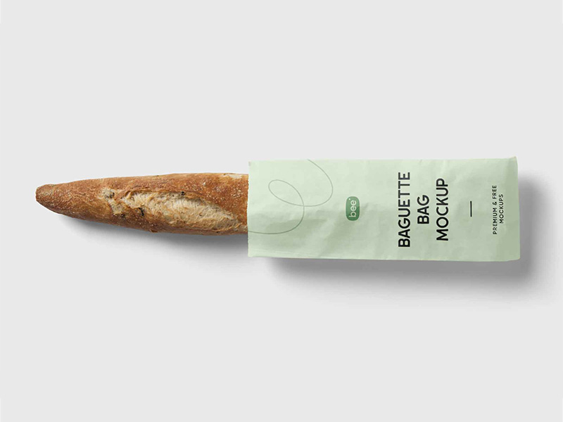 Free Baguette Bag Mockup