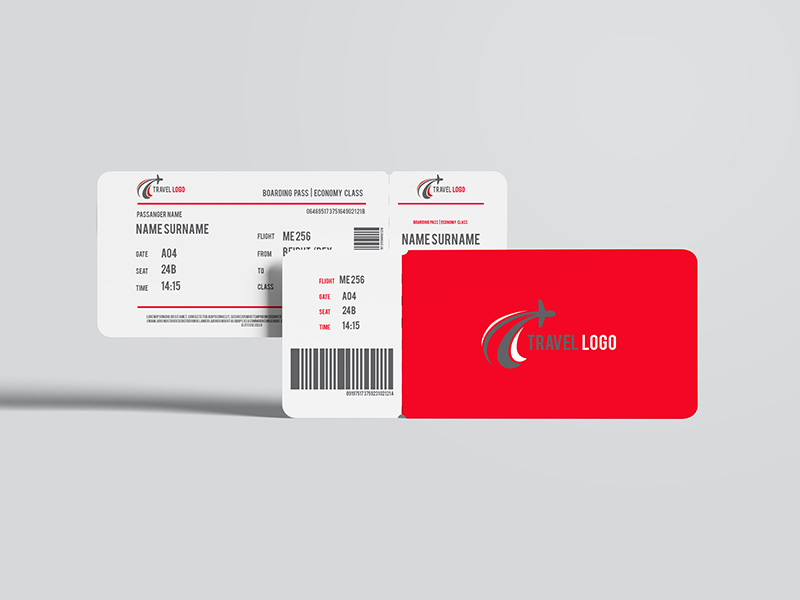 Boarding Pass Mockup Boarding Pass Mockup