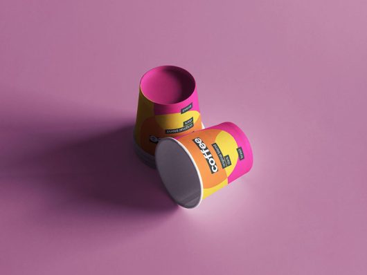 Free Two Mini Coffee Cups Mockup Free Two Mini Coffee Cups Mockup