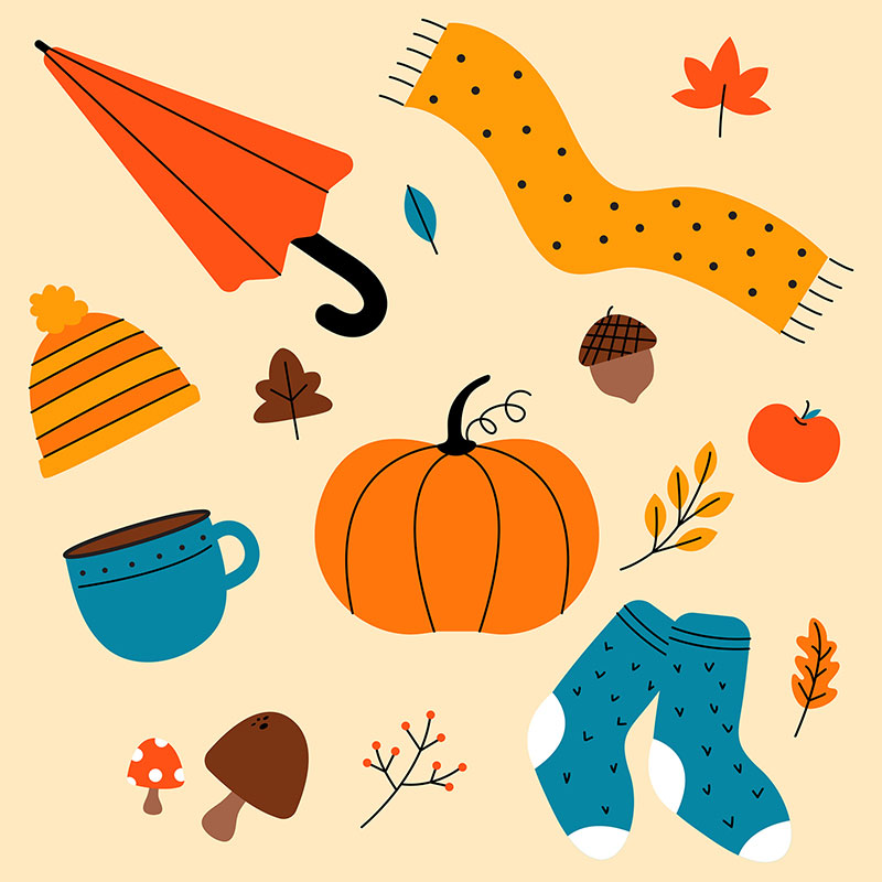 Free Vector Fall Eelements