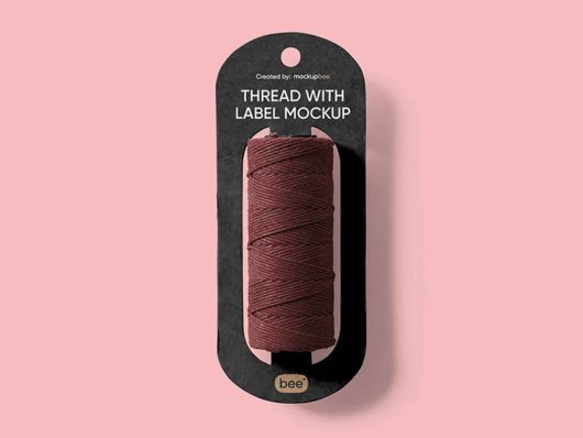 Free Thread Label Mockup Free Thread Label Mockup