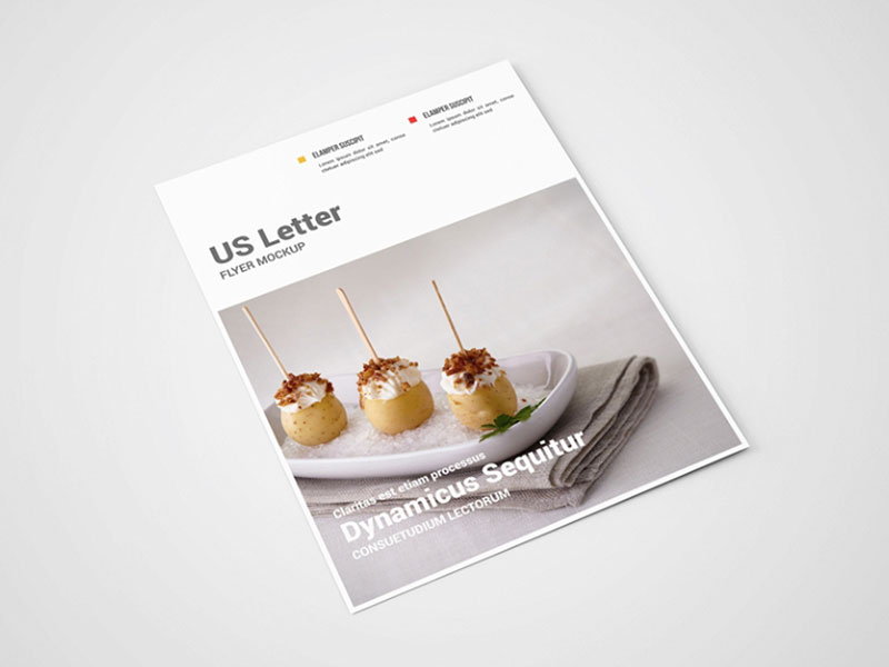 Free US Letter Flyer Mockup