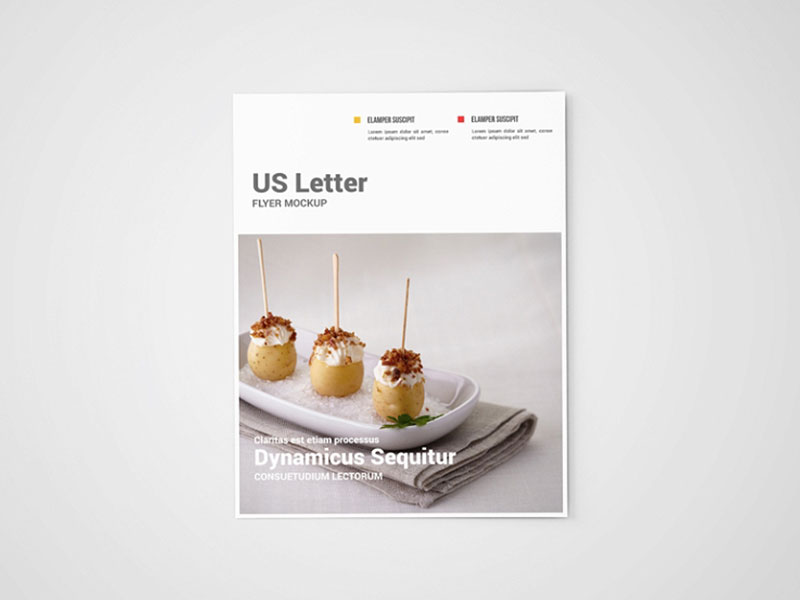 Free US Letter Flyer Mockup