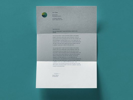 Free Folded A4 Letterhead Mockup Free Folded A4 Letterhead Mockup