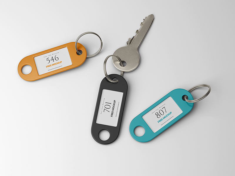 Free Key Tag Mockup