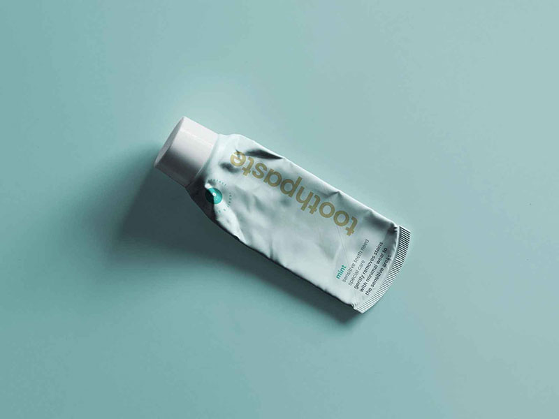 Free Used Toothpaste Tube Mockup