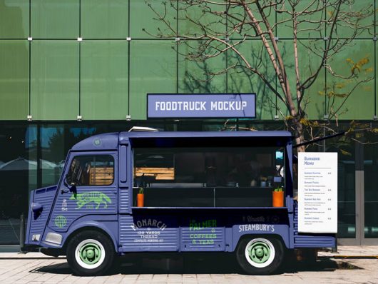 Free Vintage Food Truck Mockup Free Vintage Food Truck Mockup