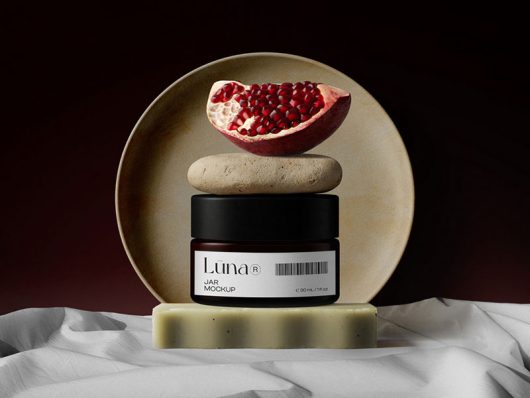Free cosmetic jar mockup Free cosmetic jar mockup