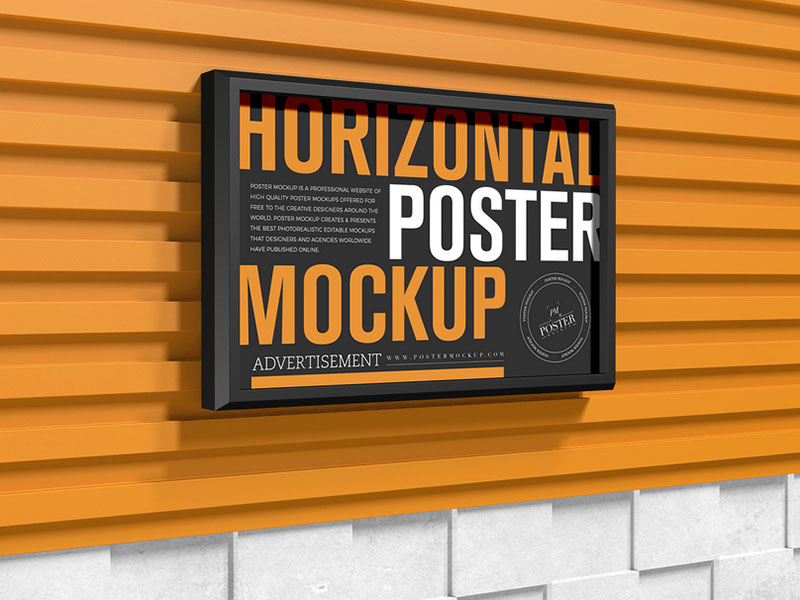 Free Horizontal Poster Mockup