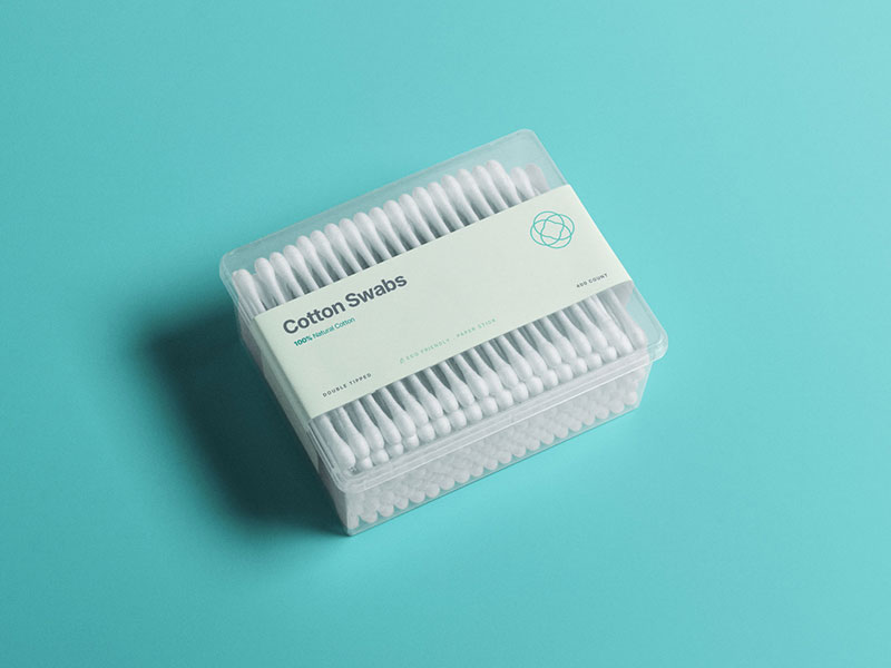 Cotton swabs mockup