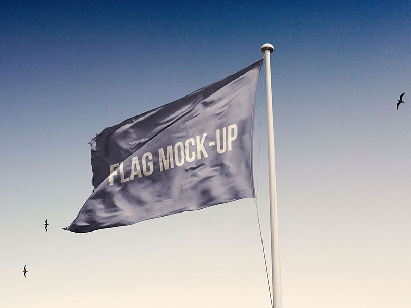 Free Realistic Flag Mockup