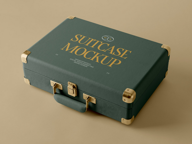 Free Suitcase Mockup