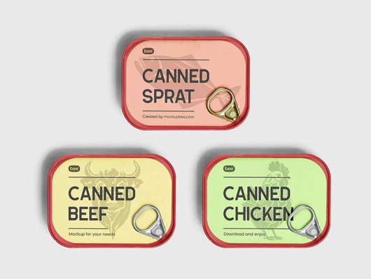 Free Canned Food Mockup Free Canned Food Mockup