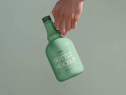Free Ceramic Bottle Mockup Free Ceramic Bottle Mockup