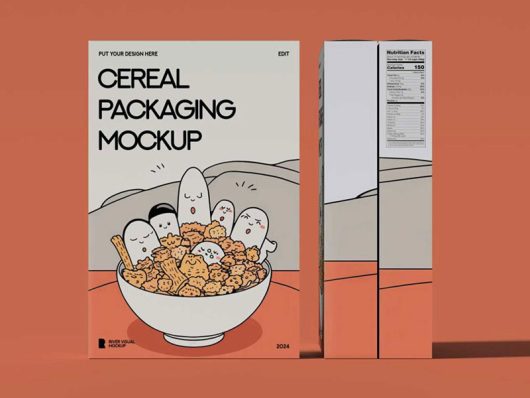 Free Cereal Box Mockup Free Cereal Box Mockup