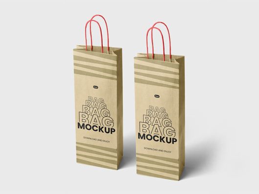 Free Long Paper Bag Mockup Free Long Paper Bag Mockup