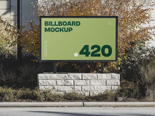 Free Small Billboard Mockup Free Small Billboard Mockup