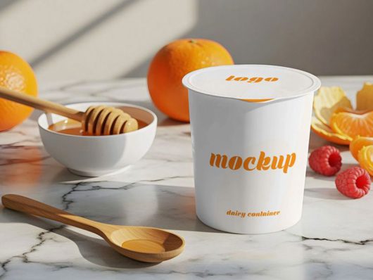 Free Dairy Container Mockup Free Dairy Container Mockup