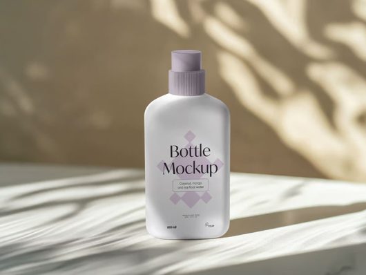 Free Plastic Cream Bottle Mockup Free Plastic Cream Bottle Mockup