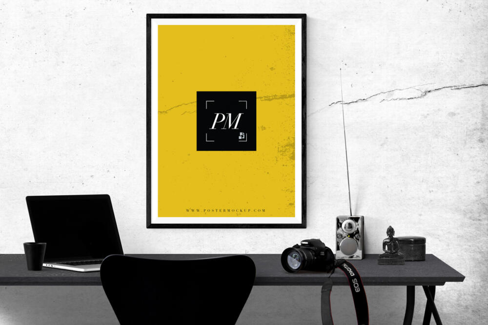 24x36 Paper with Shadow Poster Mockup