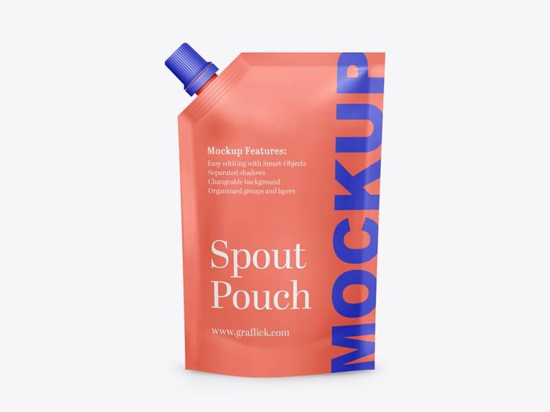 3D Spout Pouch Mockup PSD