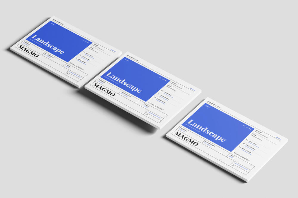 A4 Horizontal Modern Magazine Mockup