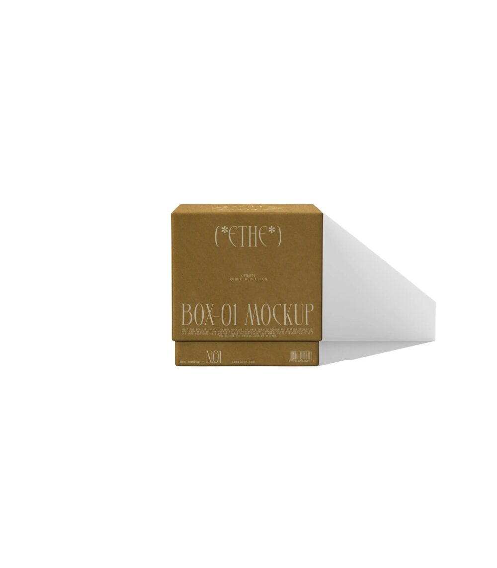 Box Mockup V27 Front View | Mockup store