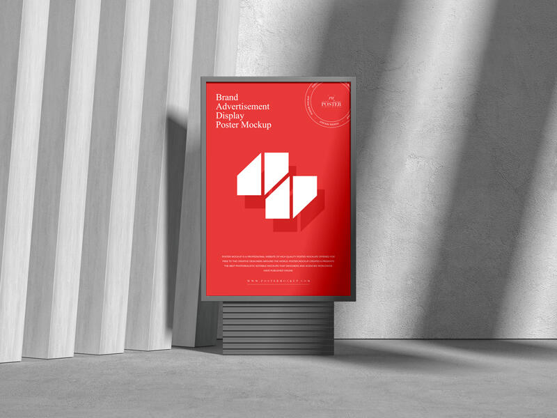 Brand Advertisement Display Poster Mockup