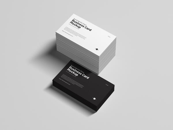 Brand Identity Stack Business Card Mockup