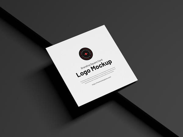 Branding Square Card Logo Mockup