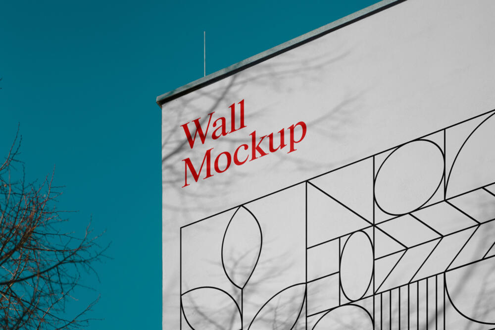 Building Wall Facade Mockup