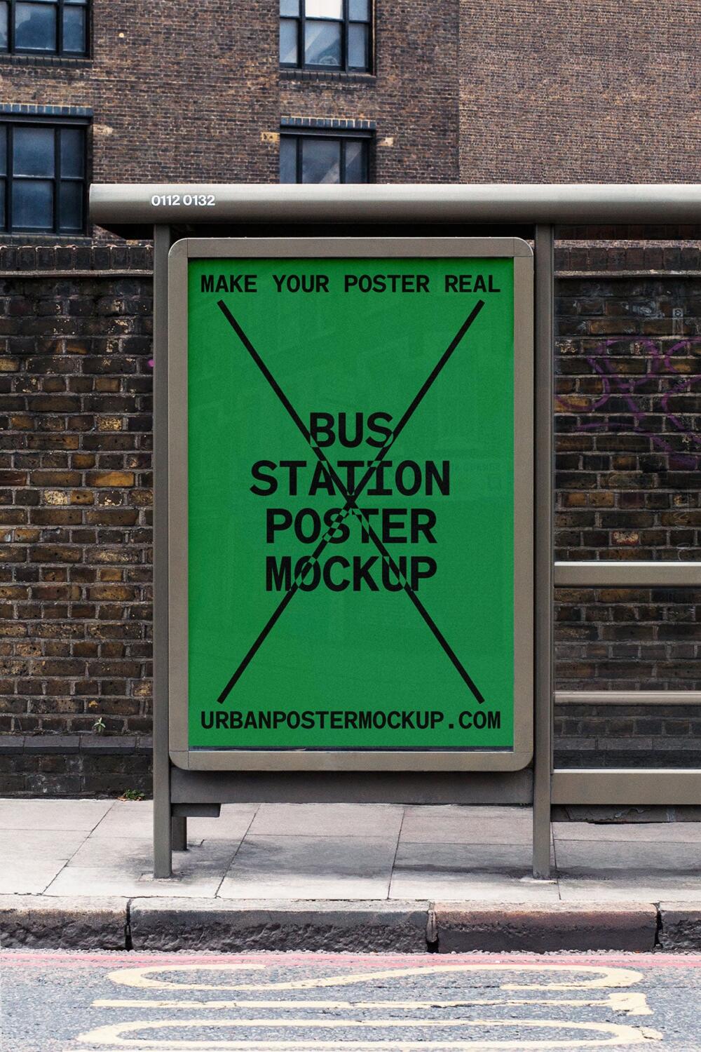 Bus Station Poster Mockup No02