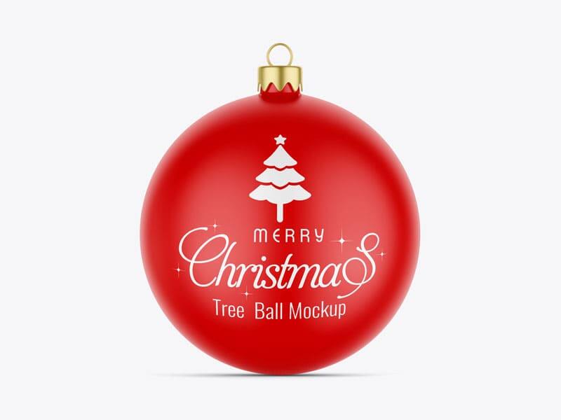 Christmas Tree Ball Mockup PSD